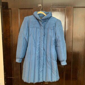 Gallery Vintage Down Puffer Coat Size M Blue